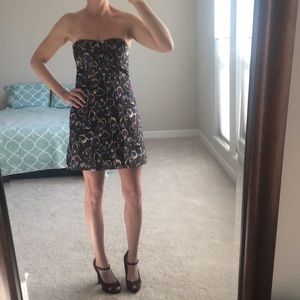 American Eagle strapless tapestry dress (2) B4